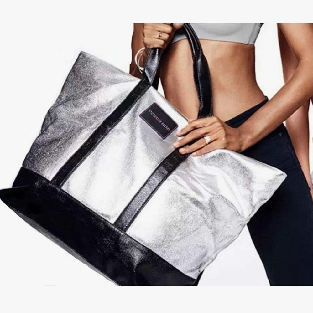 NWT Victoria's Secret Silver Tote Bag